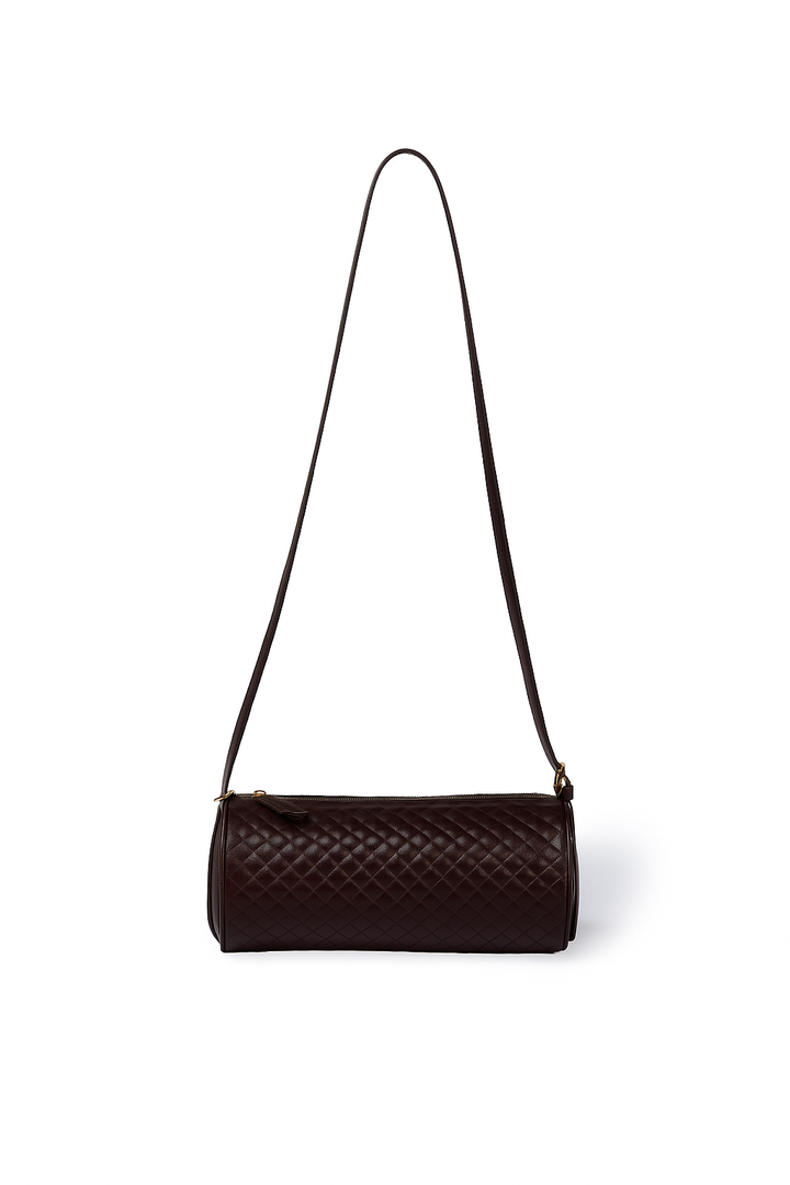 Jade Woven cluch leather bag with retractable handle closure and detachable and adjustable shoulder strap