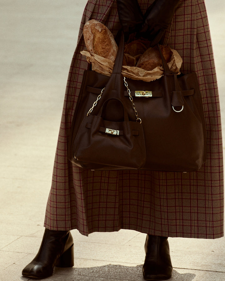 Sveva Mini Pony – Leather and Pony Hair Bag with Chain Shoulder Strap