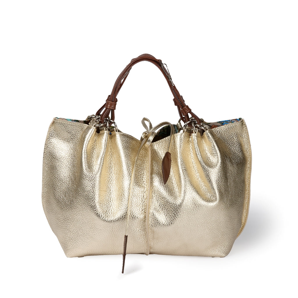 Margherita medium borsa in pelle reversibile