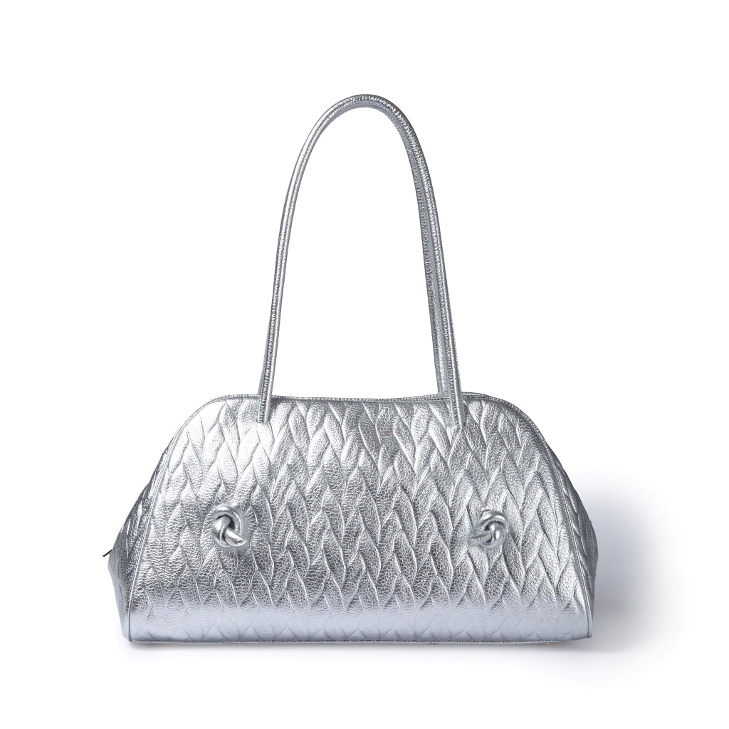 Alina Bowling – Braided Leather Bowling Bag with Adjustable Handles