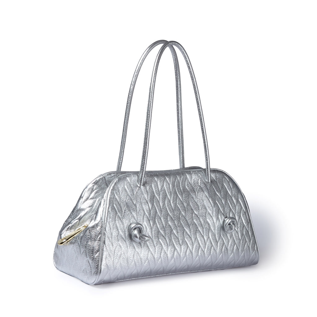 Alina Bowling – Braided Leather Bowling Bag with Adjustable Handles