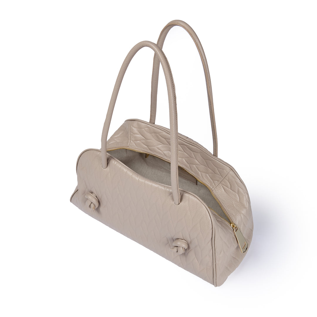 Alina Bowling – Braided Leather Bowling Bag with Adjustable Handles