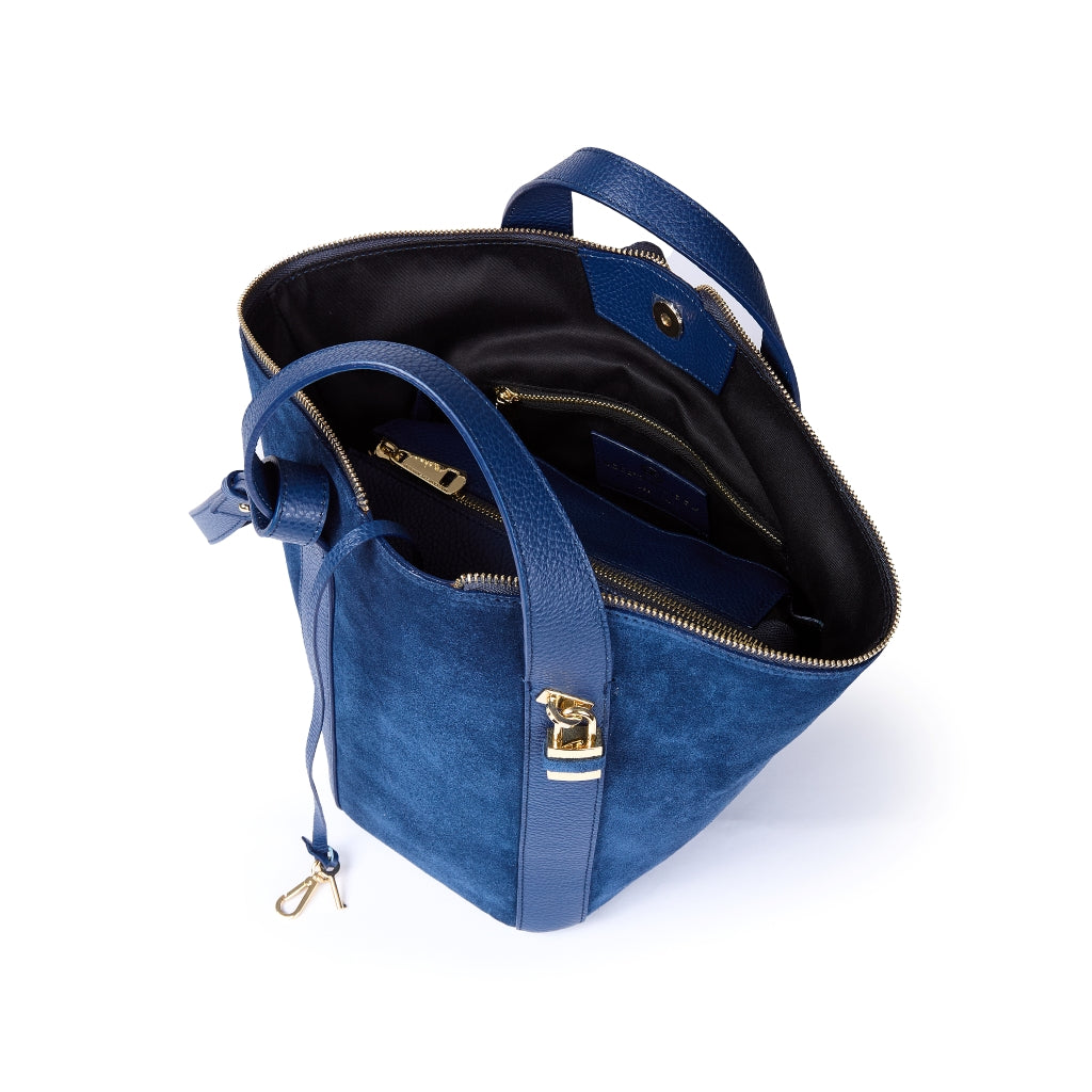 Holly Suede – Suede Leather Bag with Shoulder Strap and Lock Closure