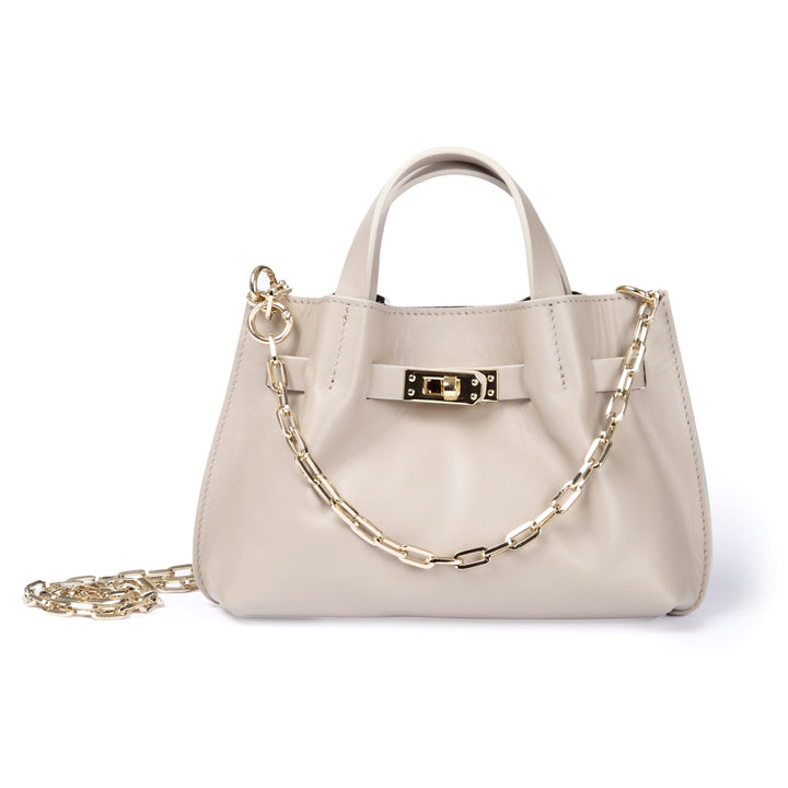 Sveva Mini – Smooth Leather Handbag with Extendable Shoulder Strap