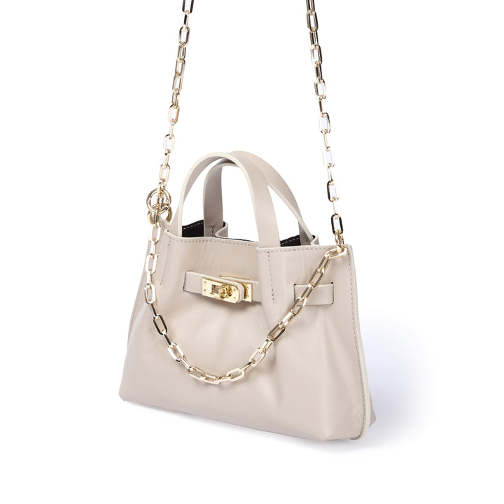 Sveva Mini – Smooth Leather Handbag with Extendable Shoulder Strap