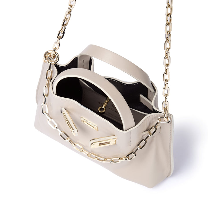 Sveva Mini – Smooth Leather Handbag with Extendable Shoulder Strap
