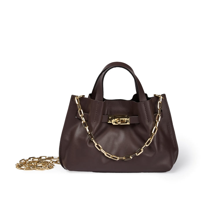 Sveva Mini – Smooth Leather Handbag with Extendable Shoulder Strap