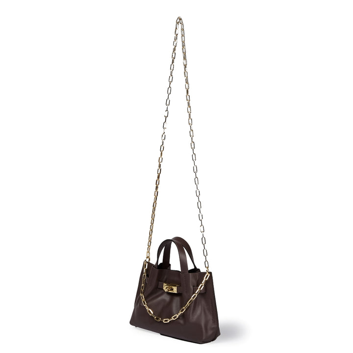 Sveva Mini – Smooth Leather Handbag with Extendable Shoulder Strap