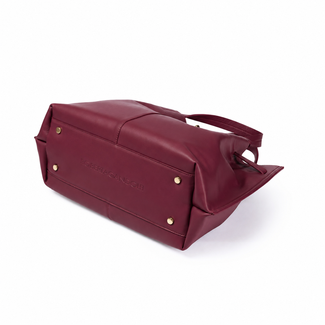 Sveva Maxi handbag in pelle con interno organizzato e chiusura a girello (Copia)