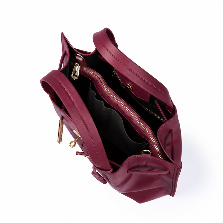 Sveva Maxi handbag in pelle con interno organizzato e chiusura a girello (Copia)