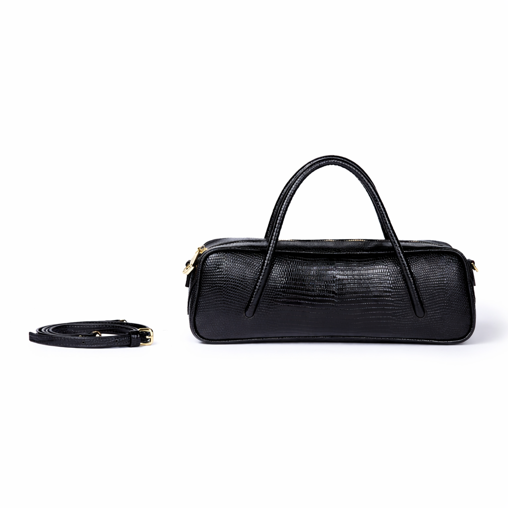 Celine East-West Small Tejus – Lizard-Print Leather Bag with Shoulder Strap