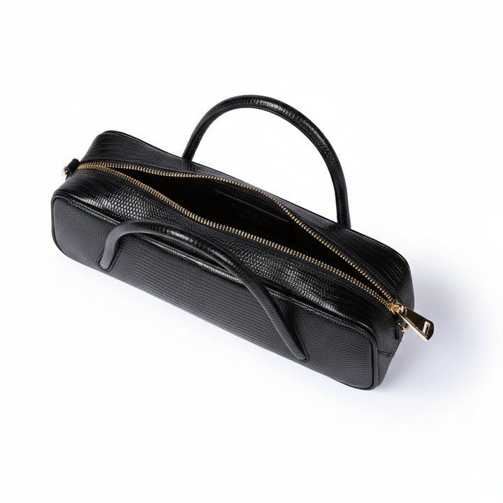 Celine East-West Small Tejus – Lizard-Print Leather Bag with Shoulder Strap