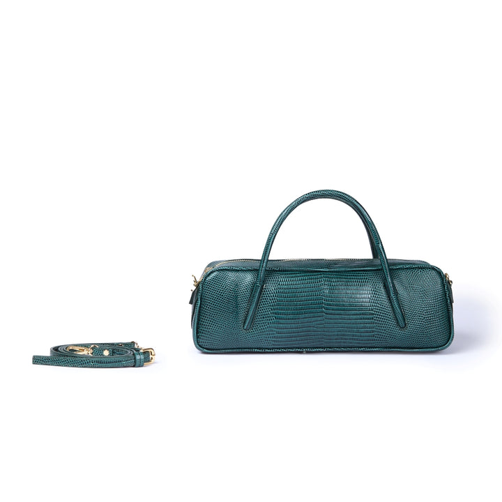 Celine East-West Small Tejus – Borsa in Pelle Stampa Lucertolino con Tracolla