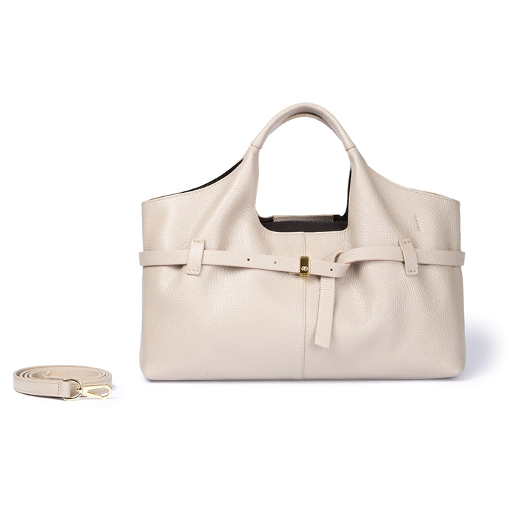 Grace Handbag – Borsa in Pelle Martellata con Organizzatore Interno Removibile