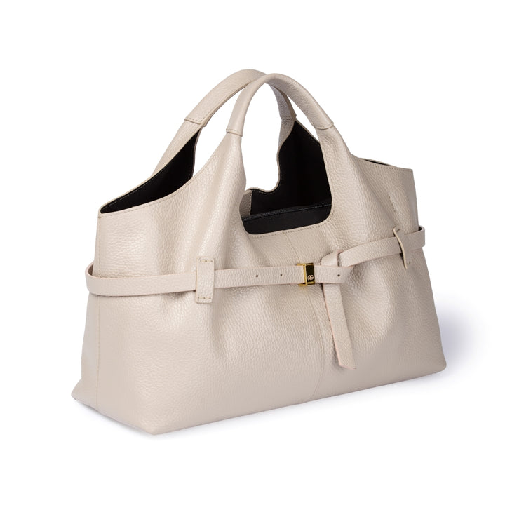 Grace Handbag – Borsa in Pelle Martellata con Organizzatore Interno Removibile