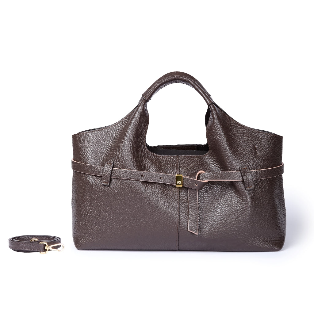 Grace Handbag – Borsa in Pelle Martellata con Organizzatore Interno Removibile