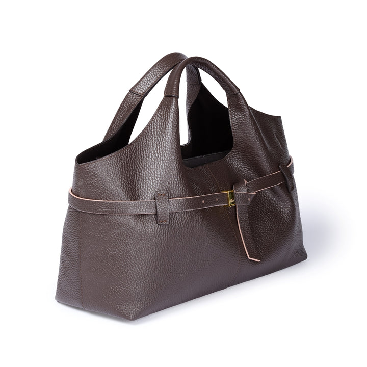 Grace Handbag – Borsa in Pelle Martellata con Organizzatore Interno Removibile