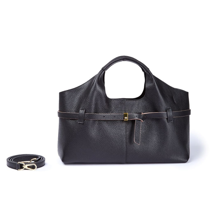 Grace Handbag – Borsa in Pelle Martellata con Organizzatore Interno Removibile