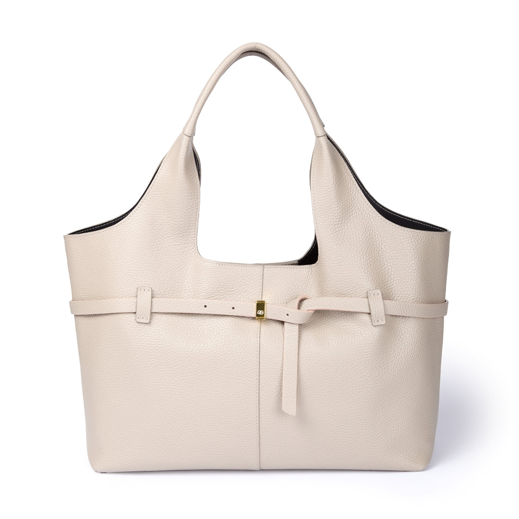 Grace Tote – Shopping Bag in Pelle Martellata con Organizzatore Interno Removibile