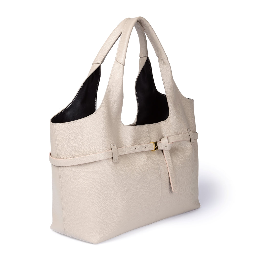 Grace Tote – Shopping Bag in Pelle Martellata con Organizzatore Interno Removibile