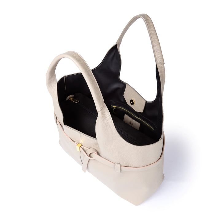Grace Tote – Shopping Bag in Pelle Martellata con Organizzatore Interno Removibile