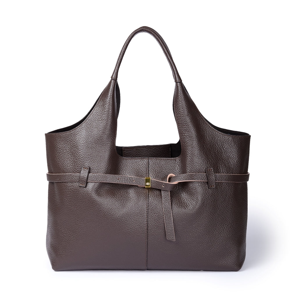 Grace Tote – Shopping Bag in Pelle Martellata con Organizzatore Interno Removibile