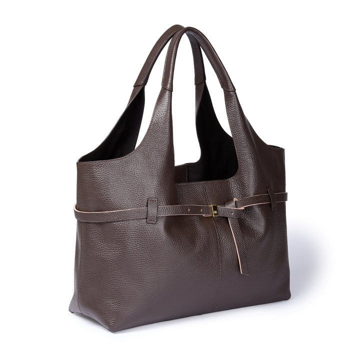 Grace Tote – Shopping Bag in Pelle Martellata con Organizzatore Interno Removibile
