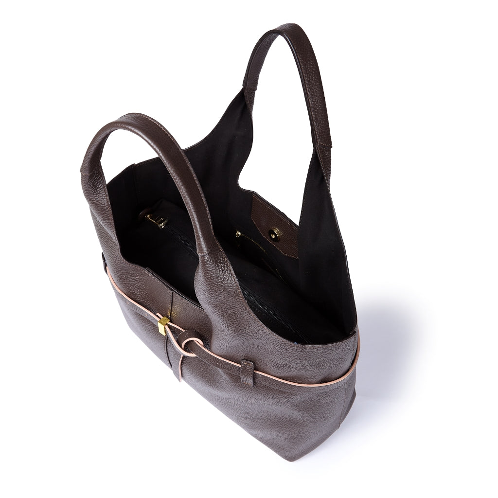 Grace Tote – Shopping Bag in Pelle Martellata con Organizzatore Interno Removibile