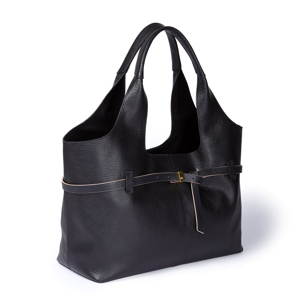 Grace Tote – Shopping Bag in Pelle Martellata con Organizzatore Interno Removibile