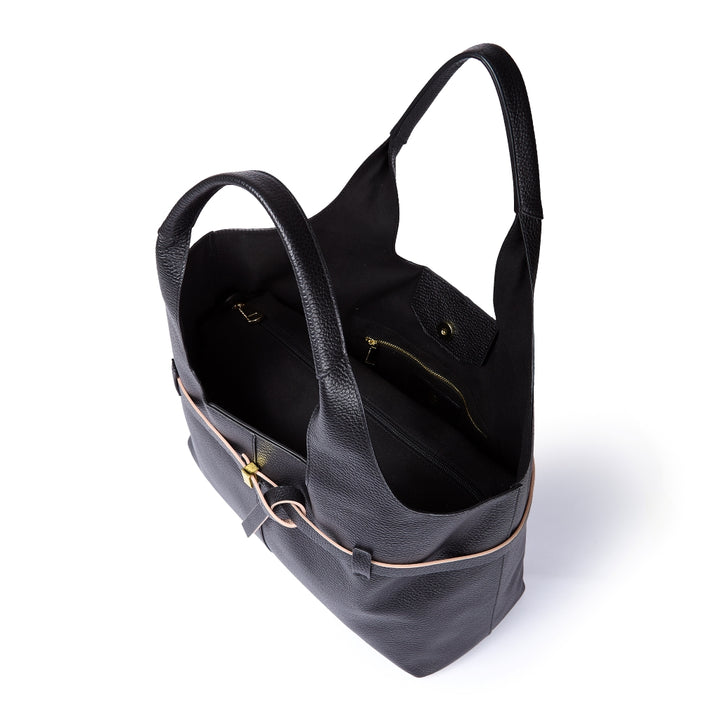 Grace Tote – Shopping Bag in Pelle Martellata con Organizzatore Interno Removibile