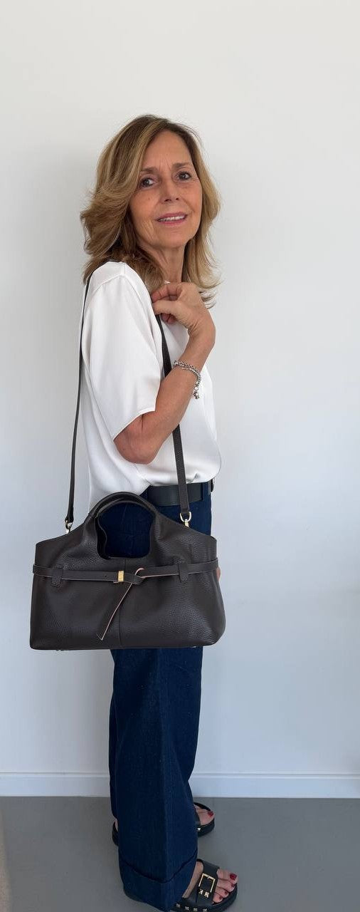 Grace Handbag – Grained Leather Handbag with Removable Interior Organizer