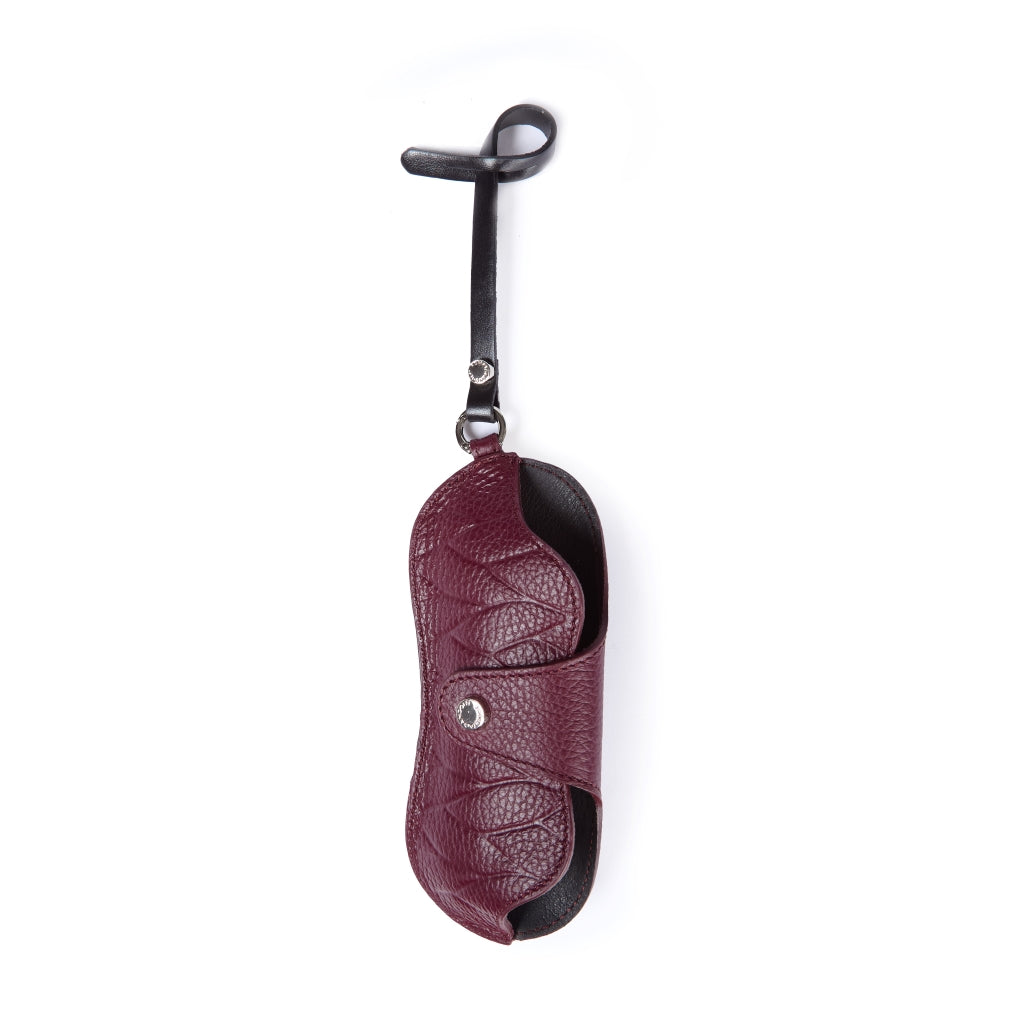 Portaocchiali Alina charms in pelle stampa treccia