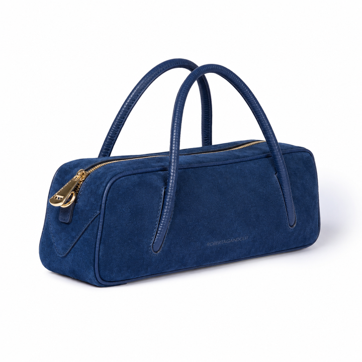 Celine East-West Small Suede – Borsa in Camoscio e Pelle Martellata con Tracolla