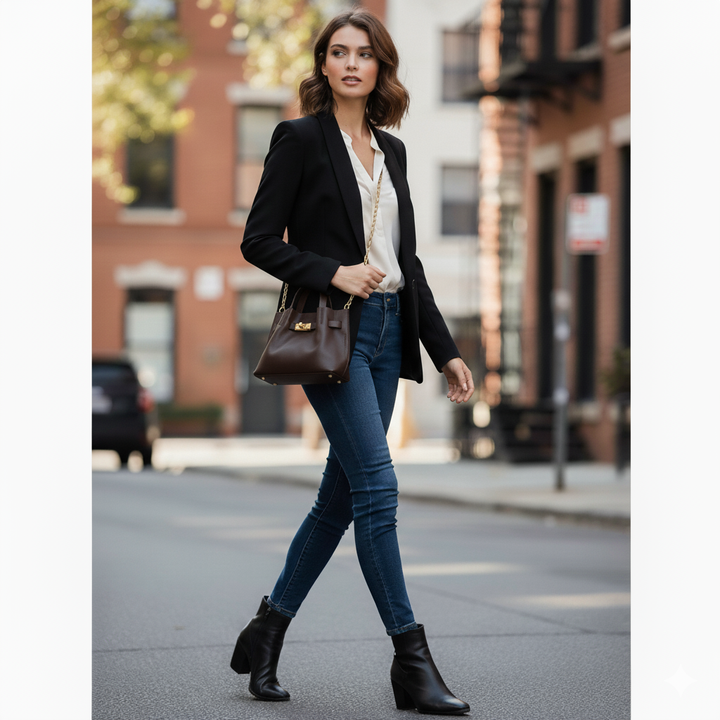 Sveva Mini Pony – Leather and Pony Hair Bag with Chain Shoulder Strap