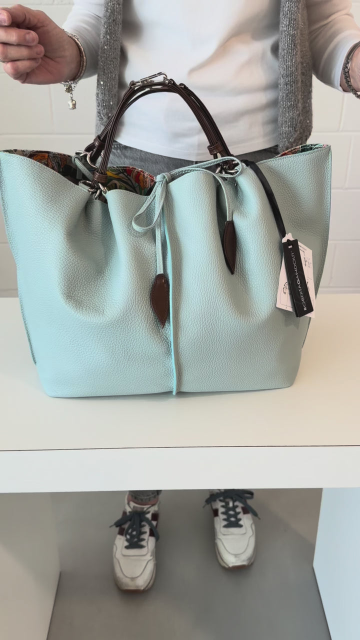 Margherita medium borsa in pelle reversibile