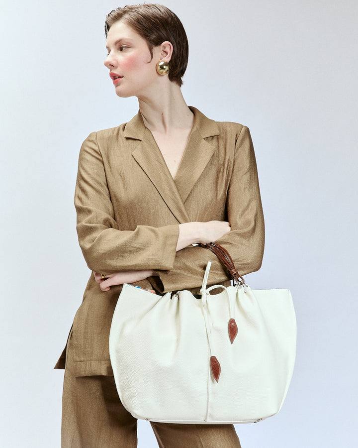 Margherita Large borsa in pelle reversibile