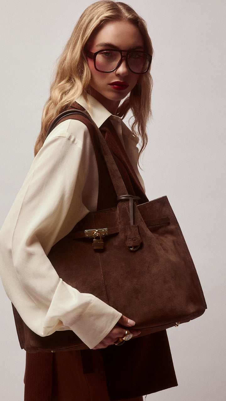 Grace woven elongated bag in braided calfskin