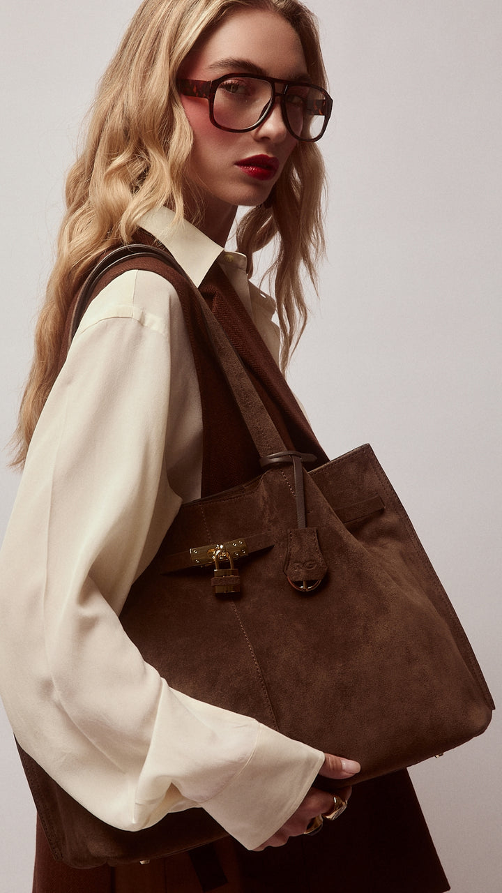 Grace woven elongated bag in braided calfskin